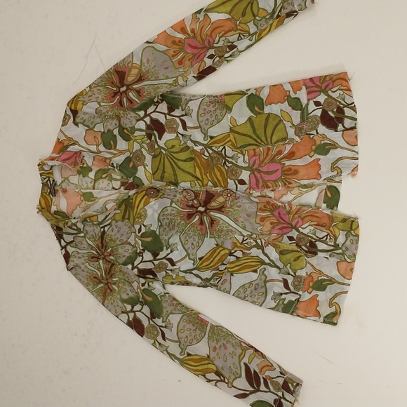 Maliparmi Wild Mod Print Lightweight Cotton Blazer Jacket Tropical Colorful Fun - Picture 12 of 14